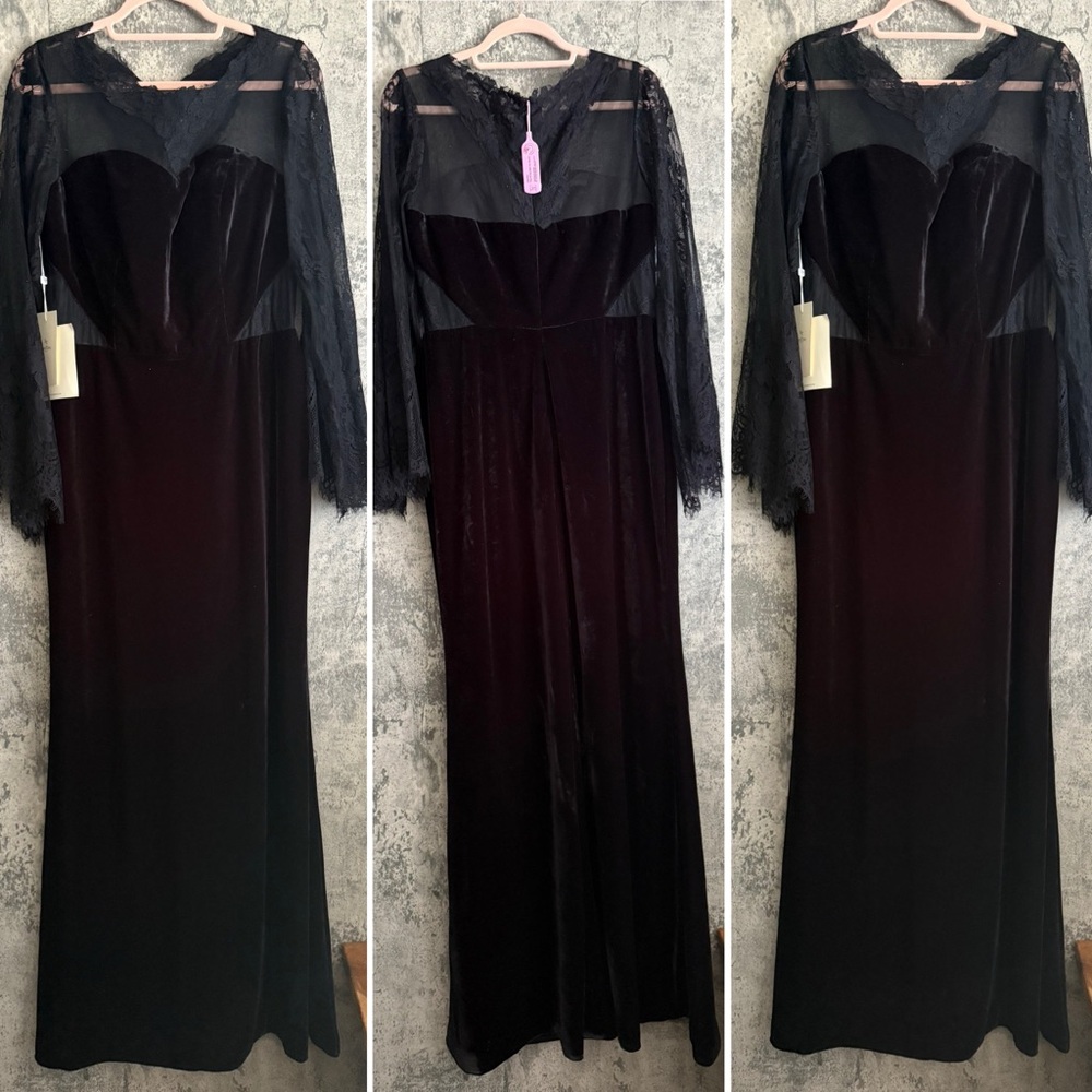 Elegant classy luxurious Black Lace Evening Gown formal lace dress - Picture 8 of 15